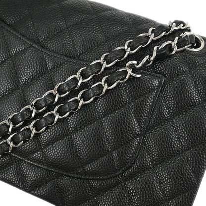 Chanel Black Caviar Medium Classic Double Flap Shoulder Bag