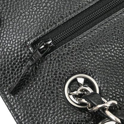 Chanel Black Caviar Medium Classic Double Flap Shoulder Bag