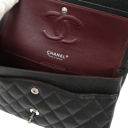 Chanel Black Caviar Medium Classic Double Flap Shoulder Bag