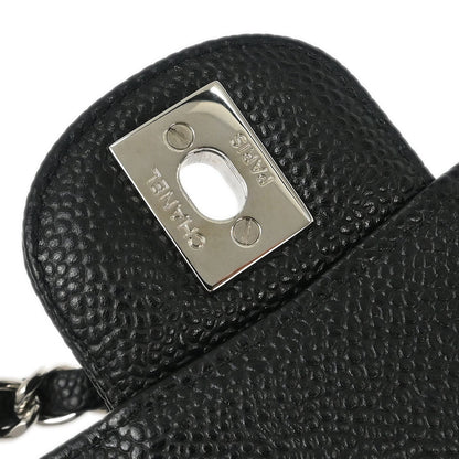 Chanel Black Caviar Medium Classic Double Flap Shoulder Bag