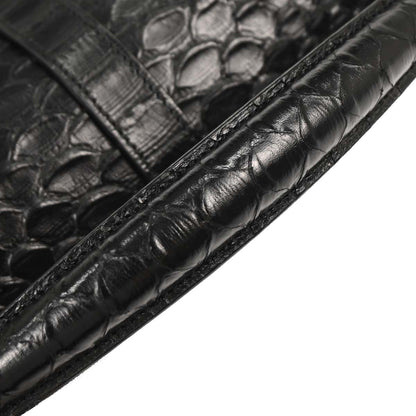 Saint Laurent * Black Python College 2way Shoulder Handbag