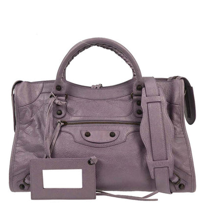 Balenciaga Purple The City Handbag