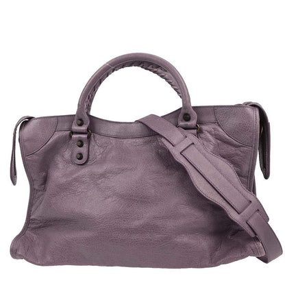 Balenciaga Purple The City Handbag