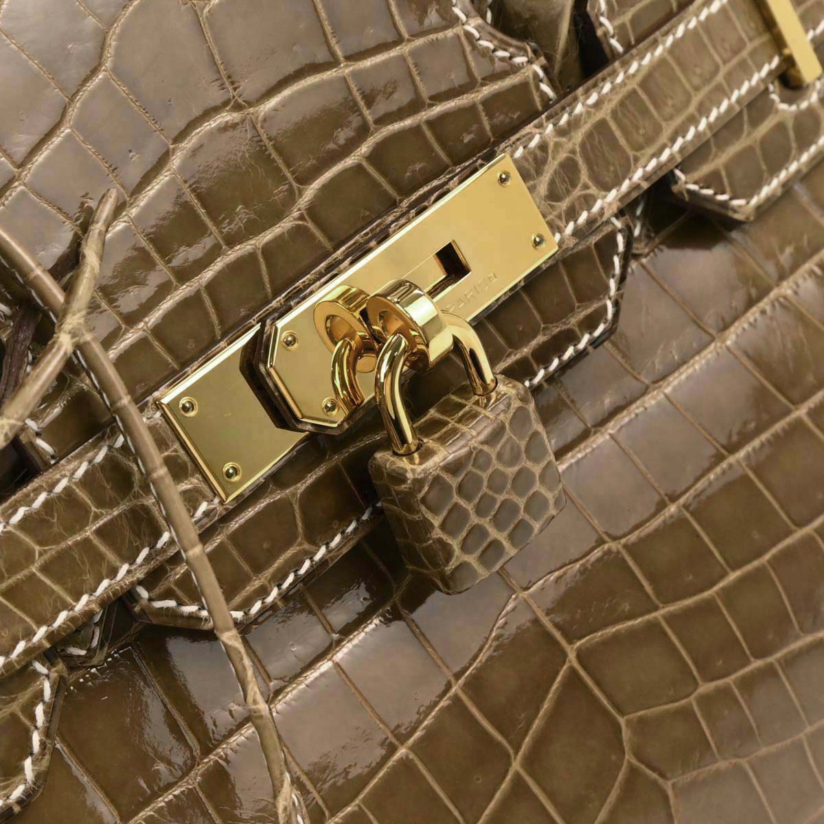 Hermes * Ficelle Niloticus Birkin 30 Handbag