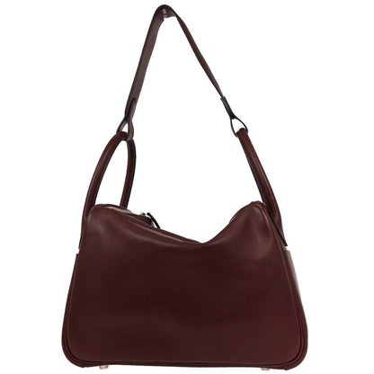 Hermes Bordeaux Evercolor Lindy 30 Shoulder Bag
