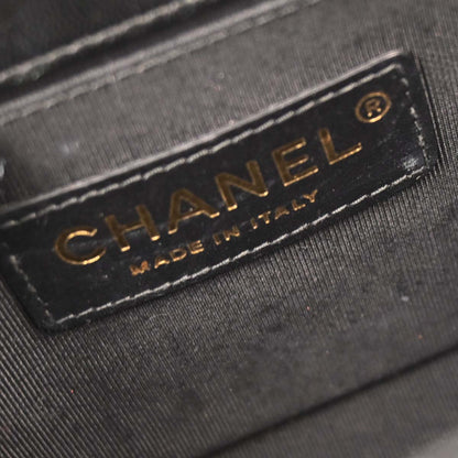 Boy Chanel Black Caviar Camellia Small Chain Shoulder Bag