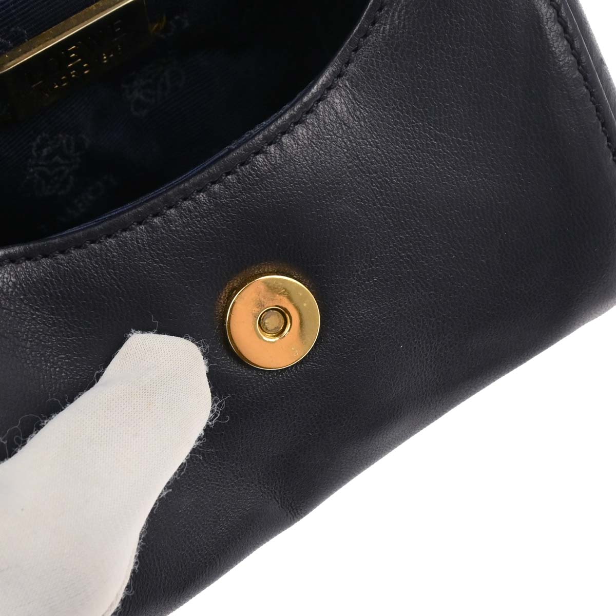 Loewe Navy Leather Handbag