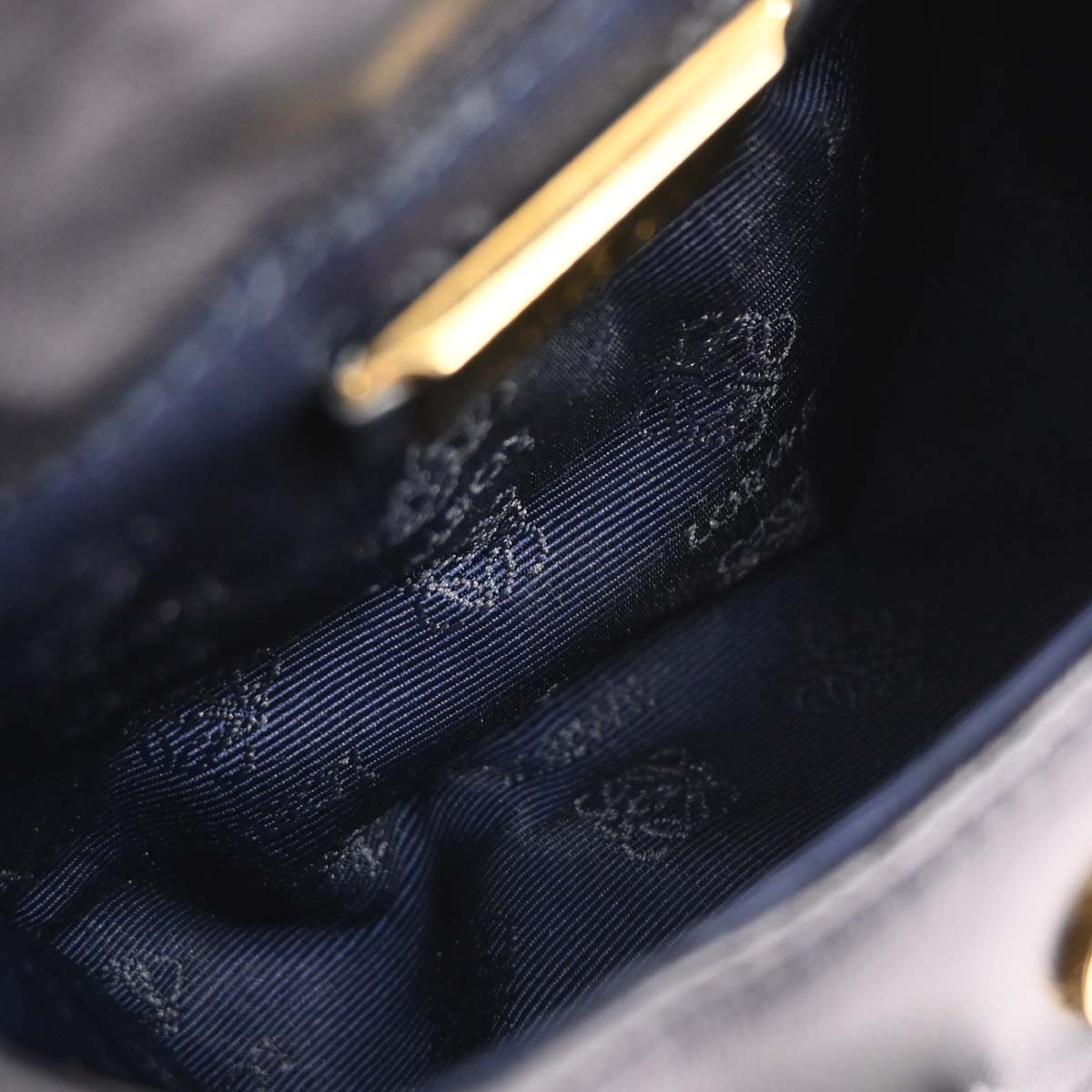 Loewe Navy Leather Handbag