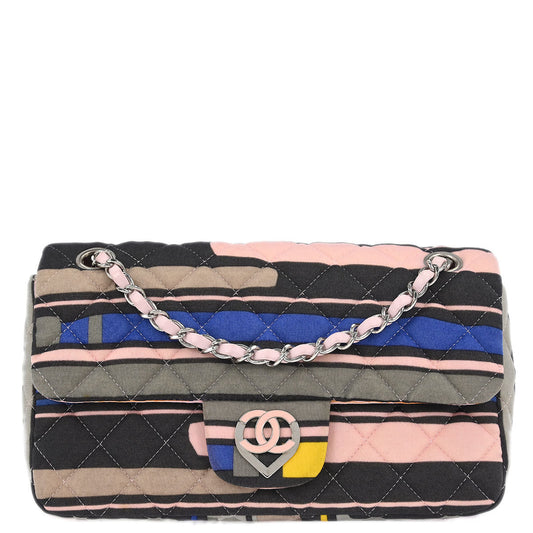 Chanel 2008-2009 Pink Cotton Heart Flap Shoulder Bag