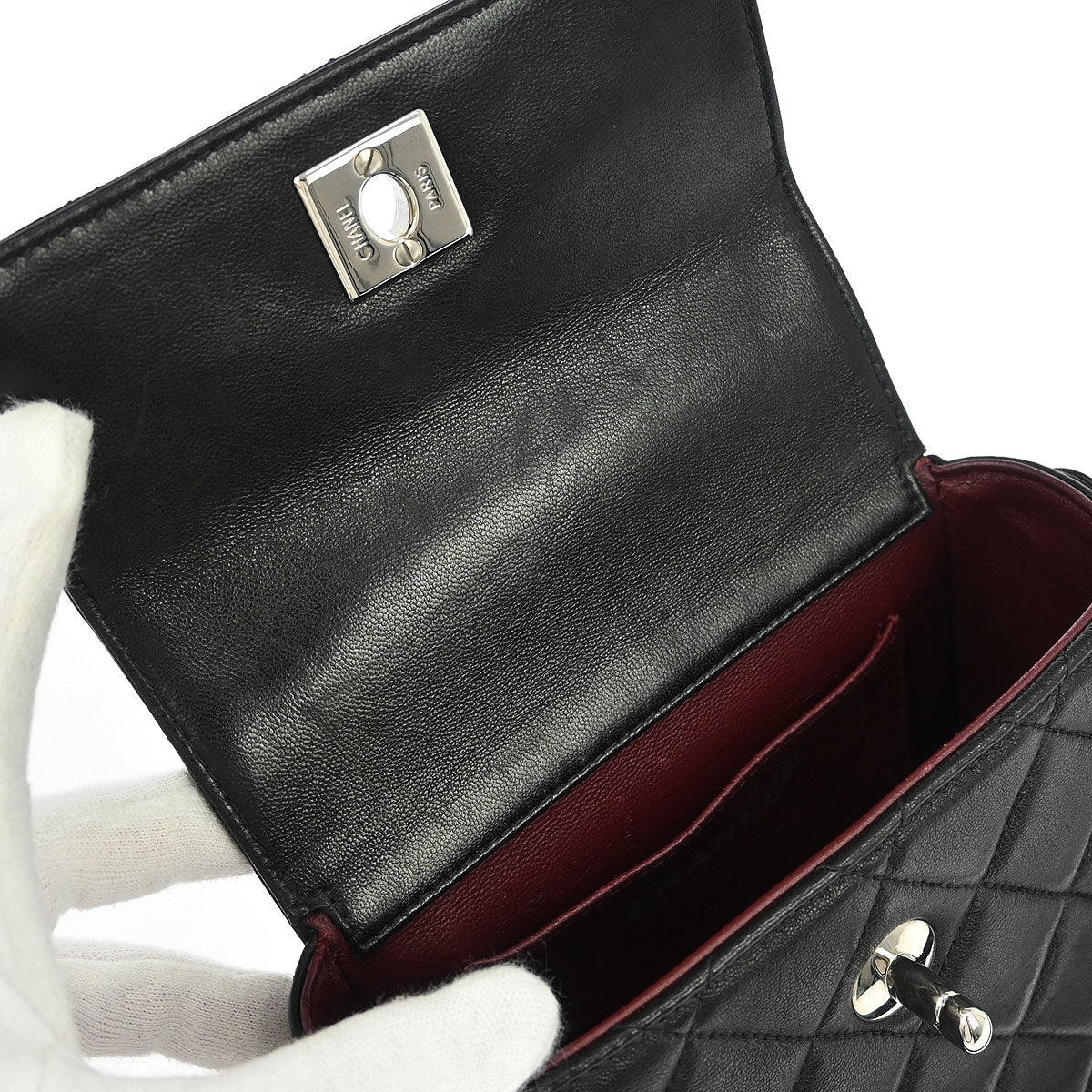 Chanel 1997-1999 Black Lambskin Handbag