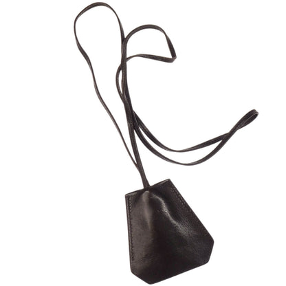 Hermes by Margiela Black Box Calf Clochette Necklace Pendant