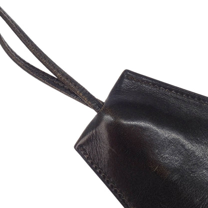 Hermes by Margiela Black Box Calf Clochette Necklace Pendant