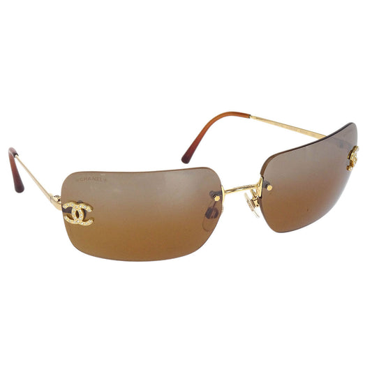 Chanel Sunglasses Eyewear Brown Small Good