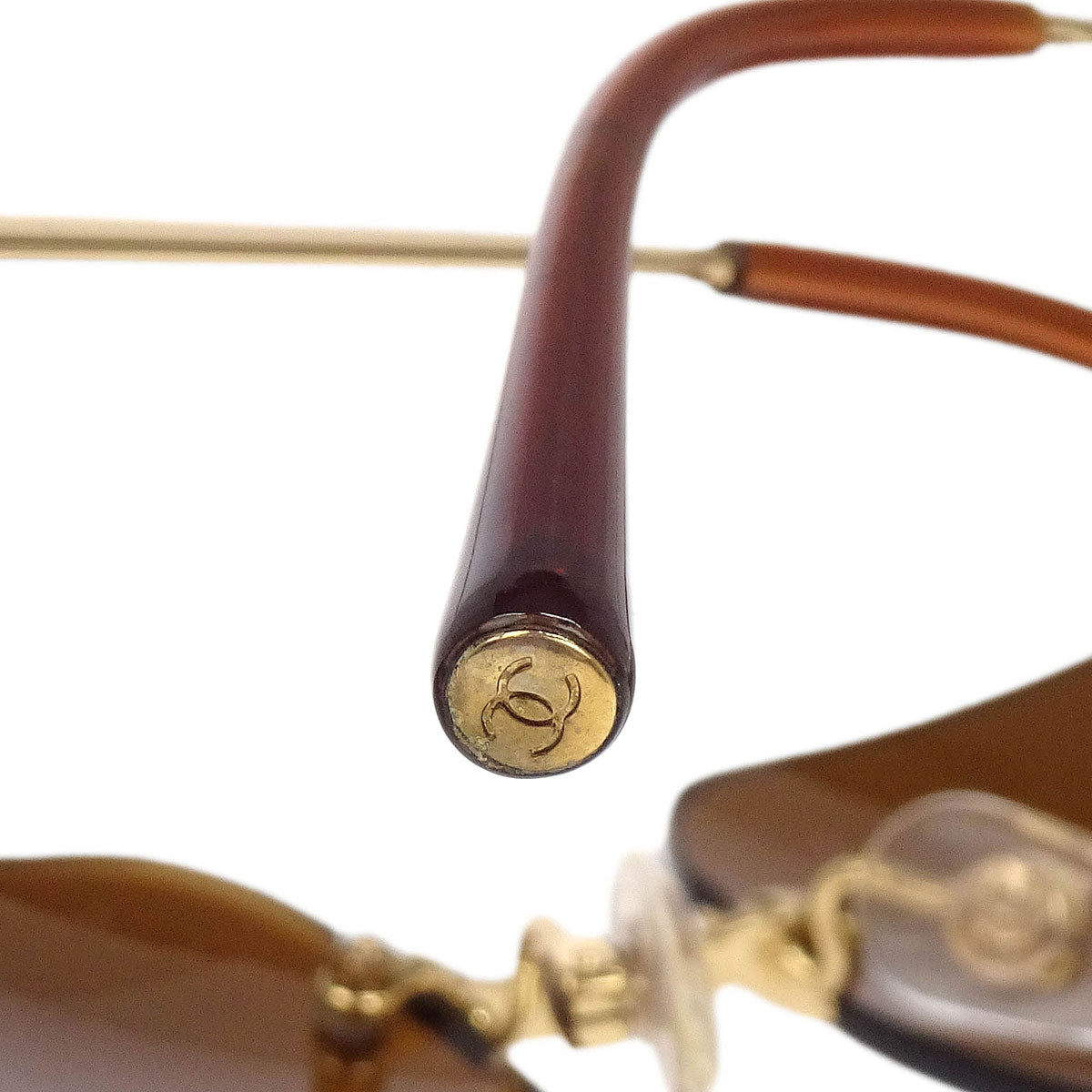 Chanel Sunglasses Eyewear Brown Small Good