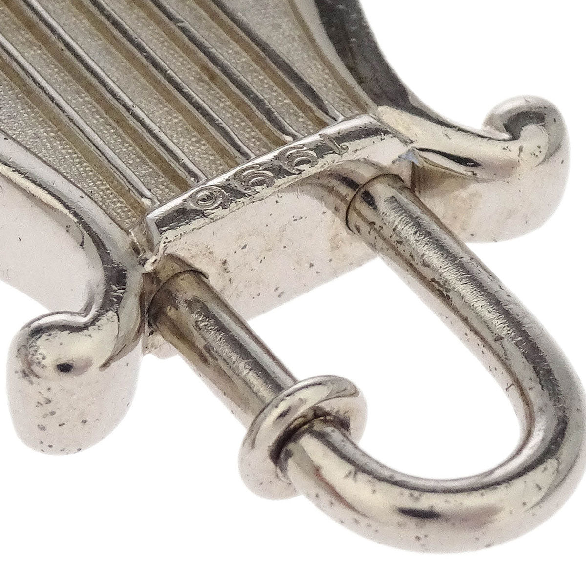 Hermes Harp 1996 Cadena Padlock Silver Small Good