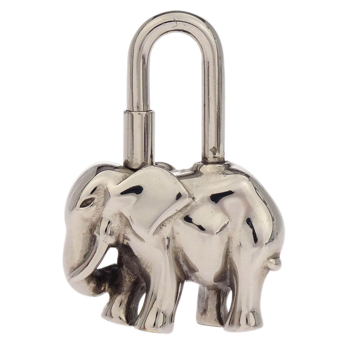 Hermes 1988 Elephant Cadena Silver Small Good