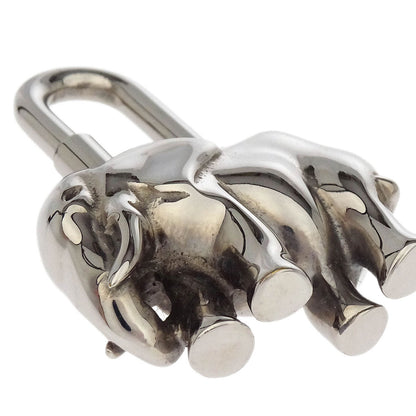 Hermes 1988 Elephant Cadena Silver Small Good