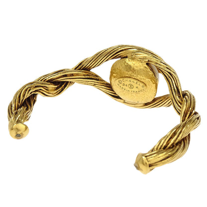 Chanel Bracelet Bangle Gold Costume Pearl 94A