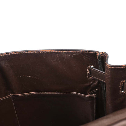 Hermes Cacao Box Calf Kelly 32 Retourne Handbag