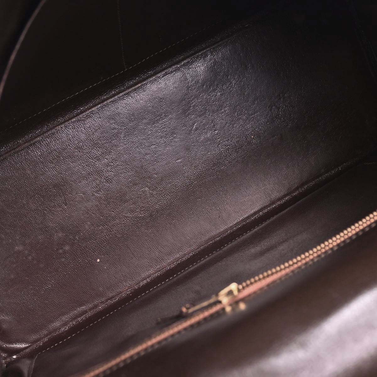 Hermes Cacao Box Calf Kelly 32 Retourne Handbag