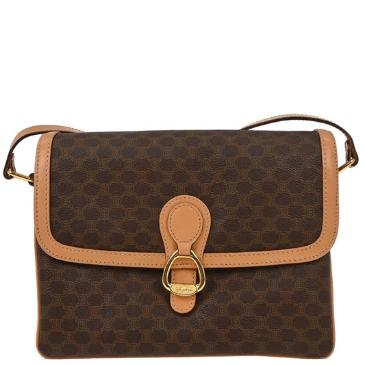 Celine Brown Macadam Shoulder Bag