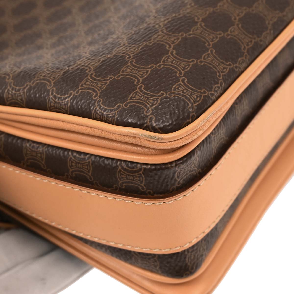 Celine Brown Macadam Shoulder Bag