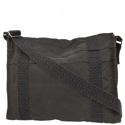 Hermes Gray Canvas Herline Besace MM Messenger Bag