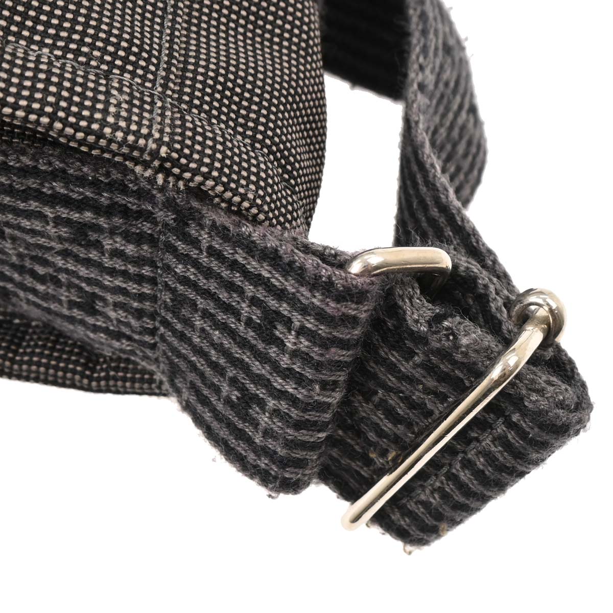 Hermes Gray Canvas Herline Besace MM Messenger Bag
