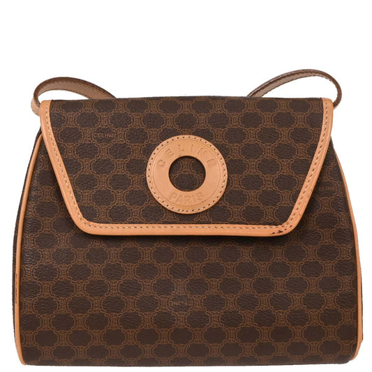 Celine Brown Macadam Shoulder Bag