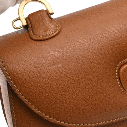 Gucci Brown Pigskin Bamboo 2way Shoulder Handbag