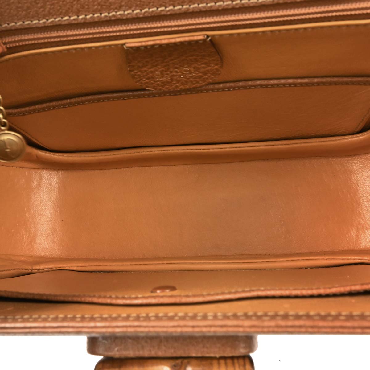 Gucci Brown Pigskin Bamboo 2way Shoulder Handbag