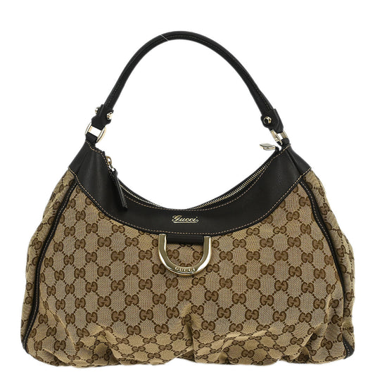 Gucci Beige GG Abbey Hobo Handbag