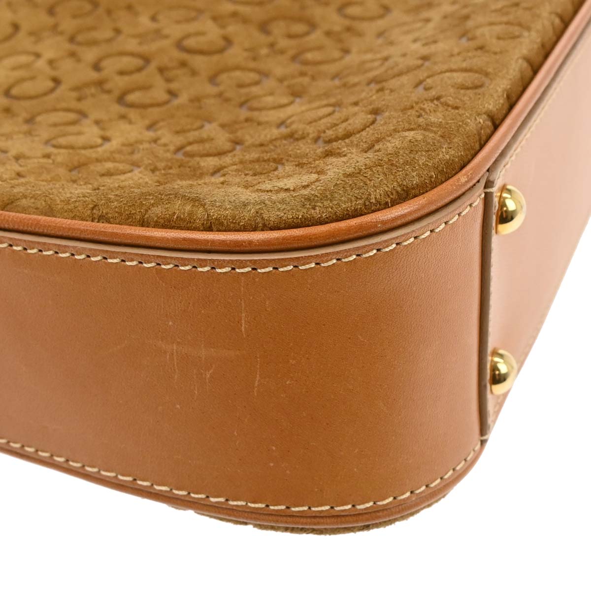 Celine Brown Suede C Macadam Handbag