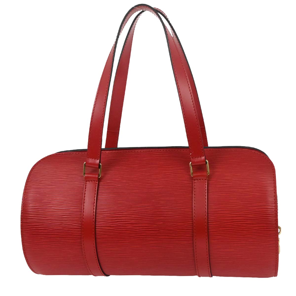 Louis Vuitton Red Epi Soufflot Handbag M52227