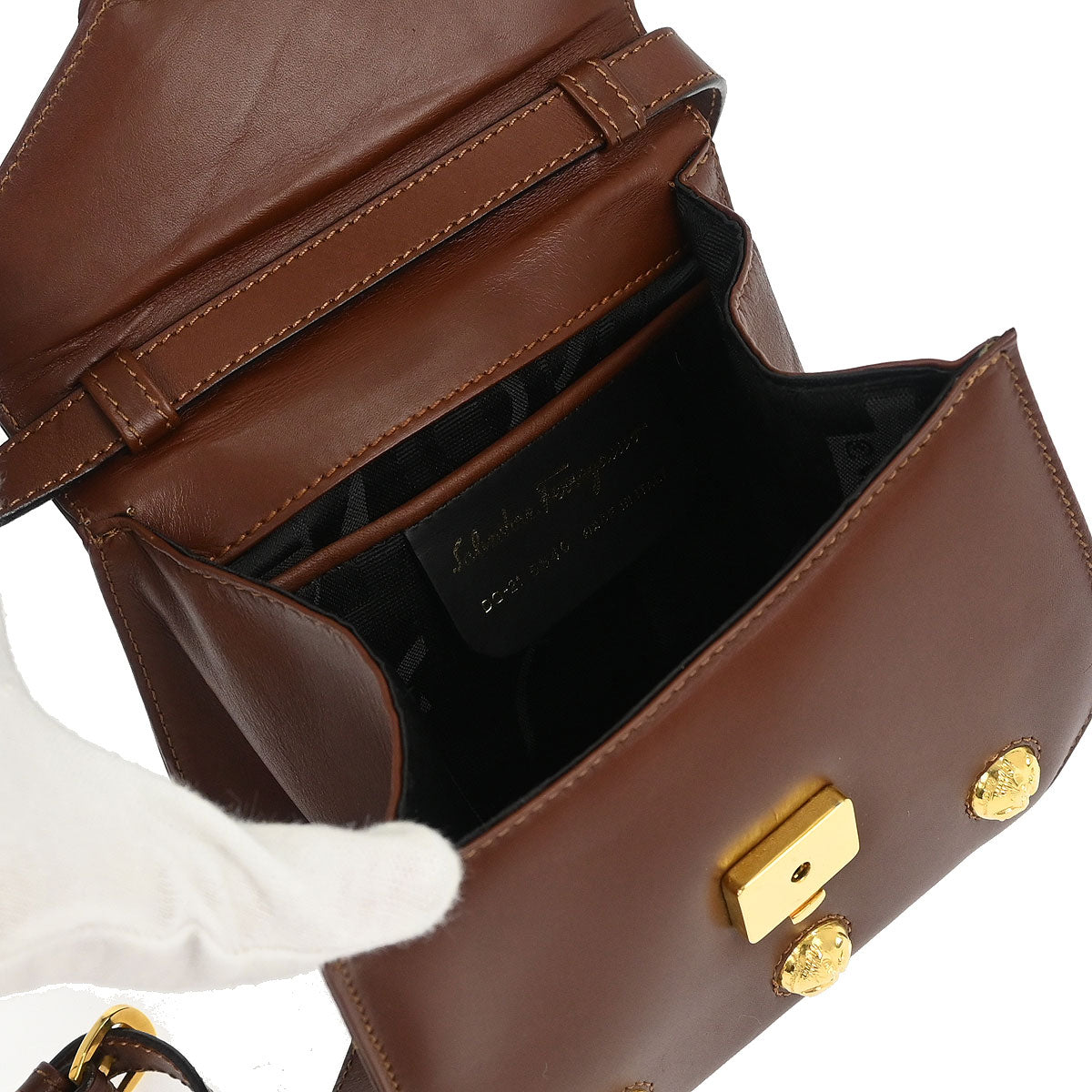 Salvatore Ferragamo Brown Shoulder Bag