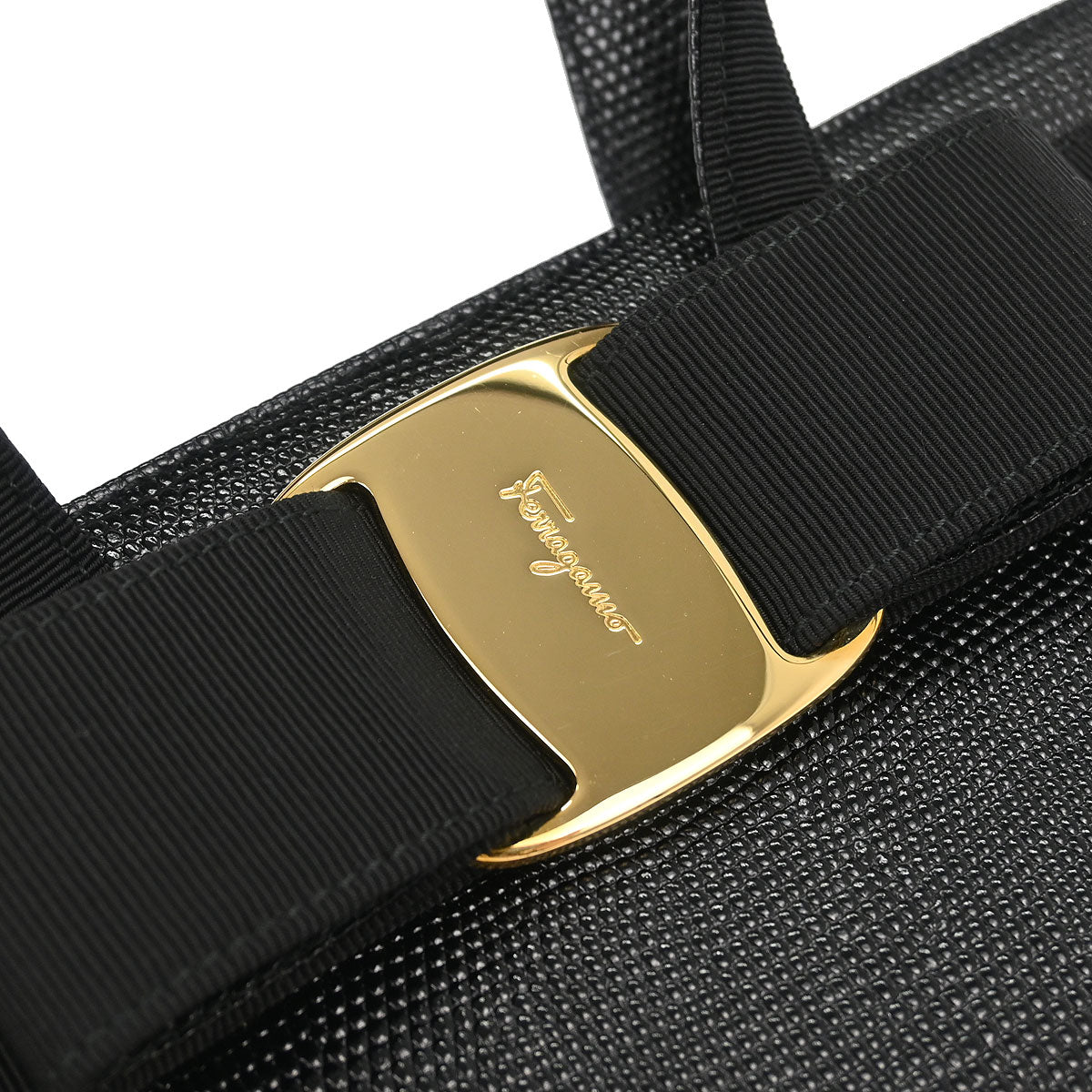 Salvatore Ferragamo Black Vara Bow Handbag