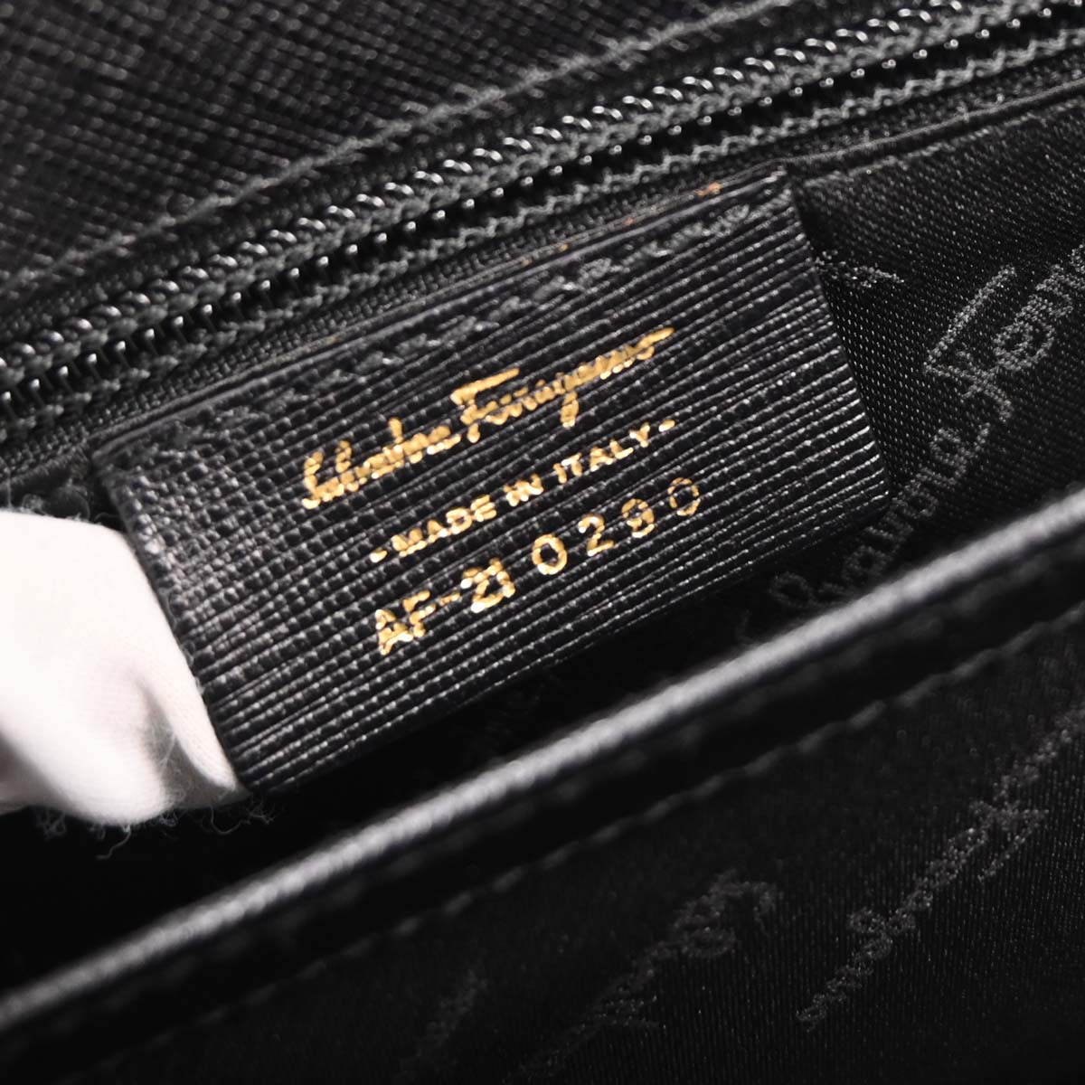 Salvatore Ferragamo Black Gancini 2way Shoulder Handbag