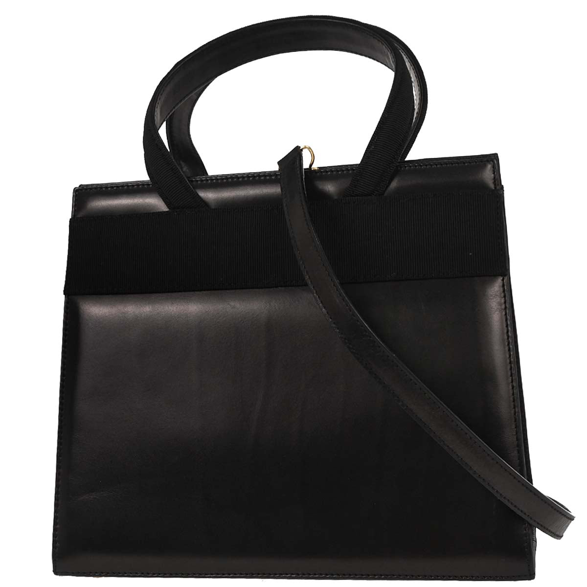 Salvatore Ferragamo Black Vara Bow 2way Shoulder Handbag