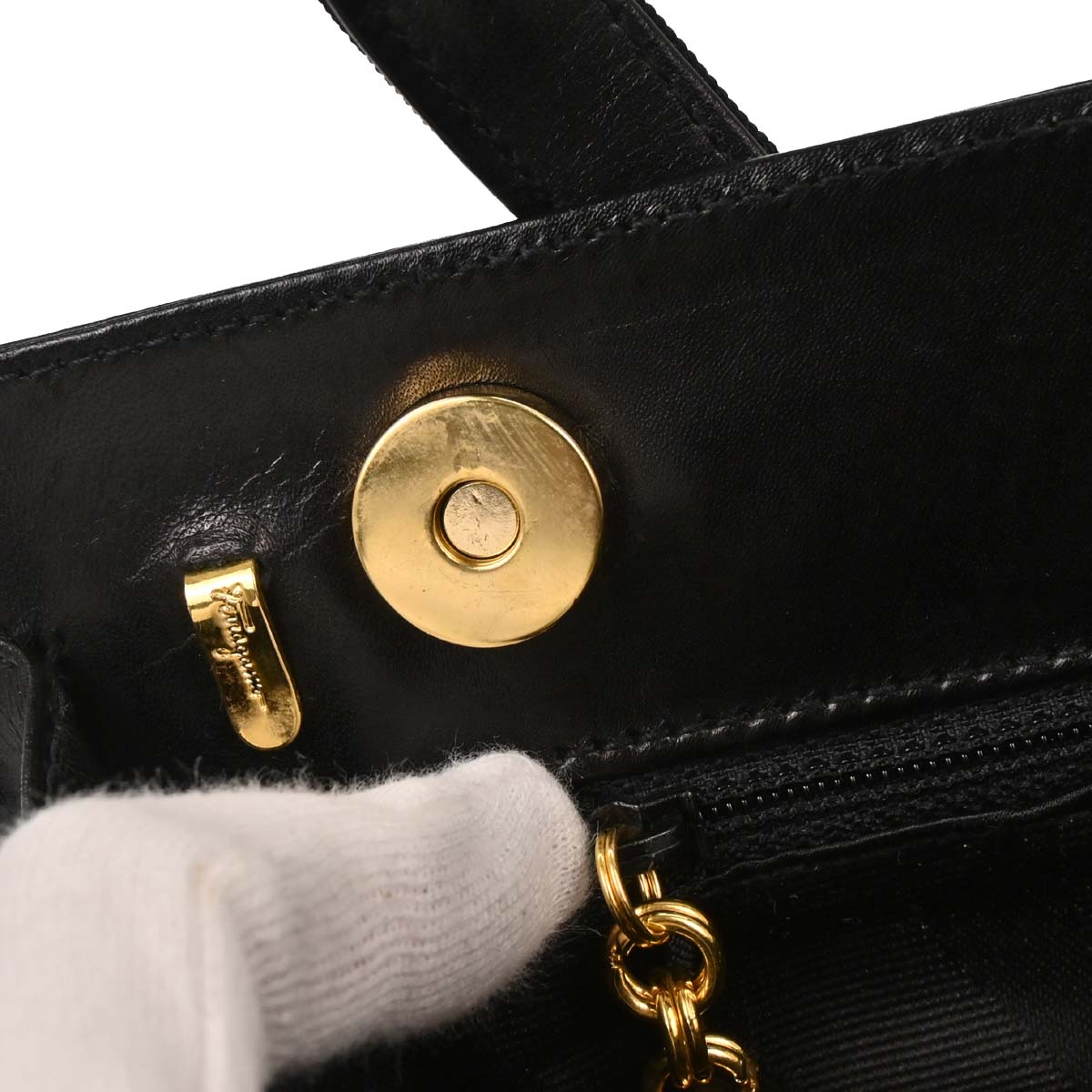 Salvatore Ferragamo Black Vara Bow 2way Shoulder Handbag