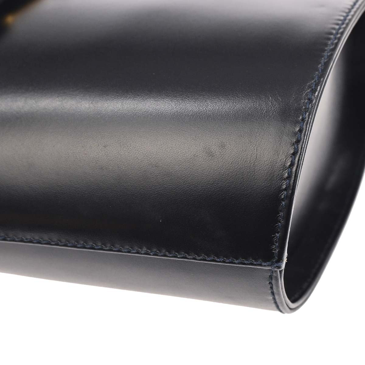 Salvatore Ferragamo Navy Vara Bow Handbag