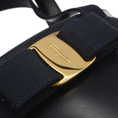 Salvatore Ferragamo Navy Vara Bow Handbag