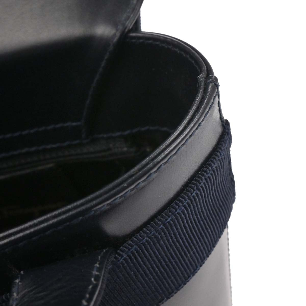 Salvatore Ferragamo Navy Vara Bow Handbag