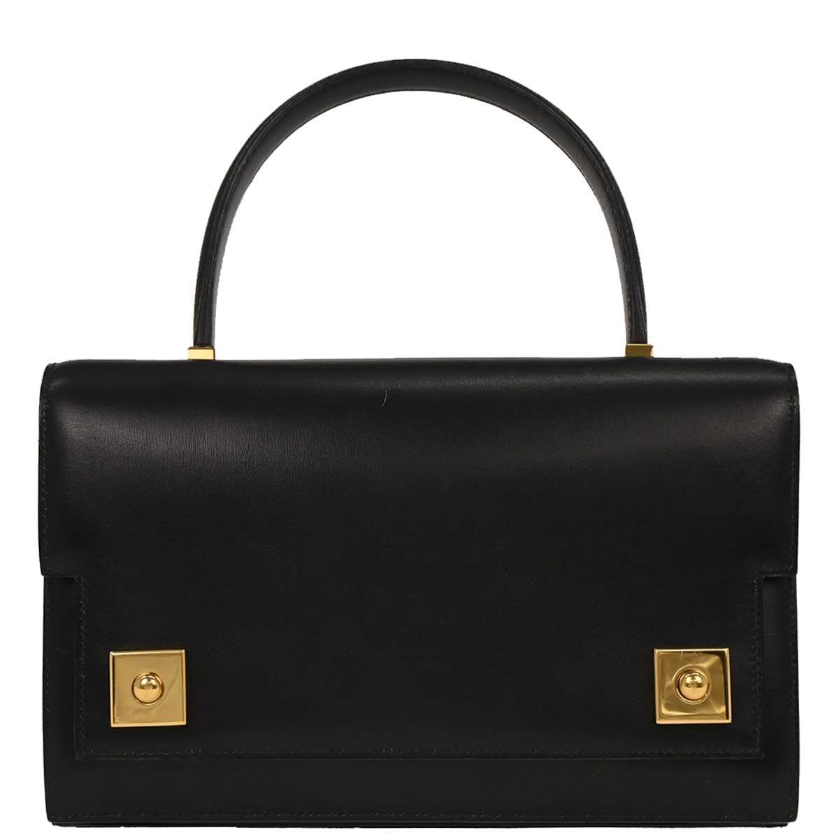 Hermes Black Box Calf Piano Handbag