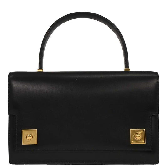 Hermes Black Box Calf Piano Handbag