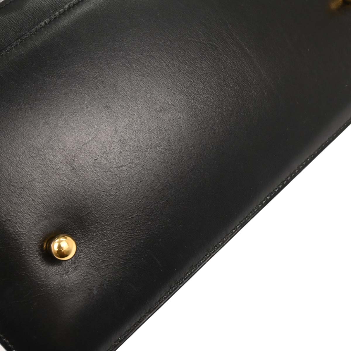 Hermes Black Box Calf Piano Handbag