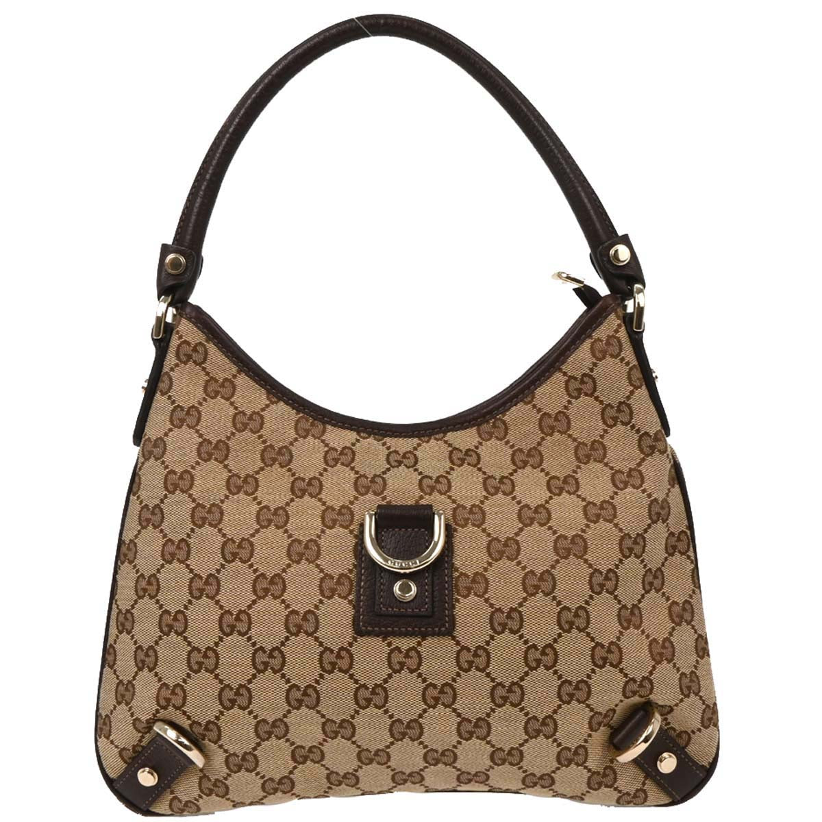 Gucci Beige GG Hobo Abbey D Ring Handbag