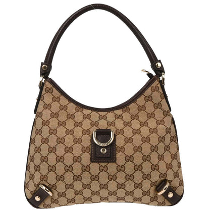 Gucci Beige GG Hobo Abbey D Ring Handbag