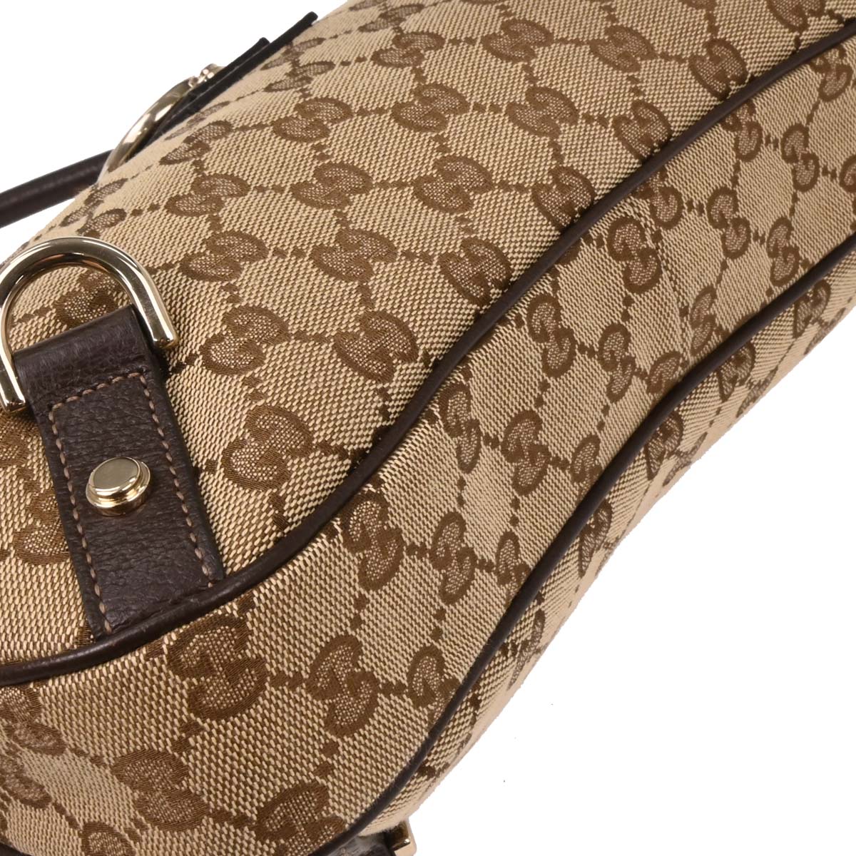 Gucci Beige GG Hobo Abbey D Ring Handbag