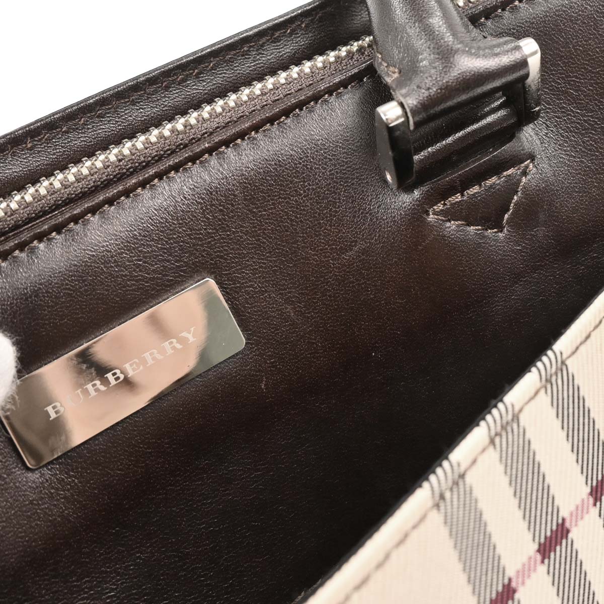 Burberry Beige Burberry Check Handbag