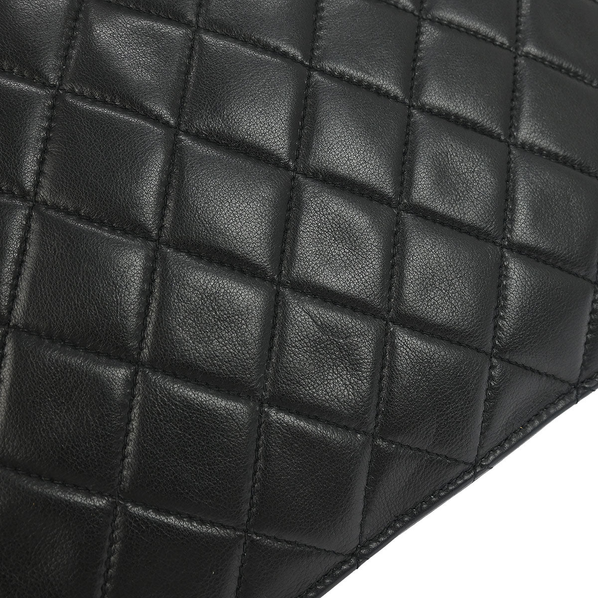 Chanel 1994-1996 Black Lambskin 2way Briefcase Handbag